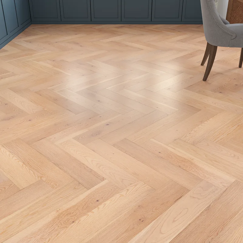 Wood Flooring Kent Select Herringbone 600 x 125 15/4mm Engineered Wood Flooring Clear Oak ESH154L-3 - Image 3