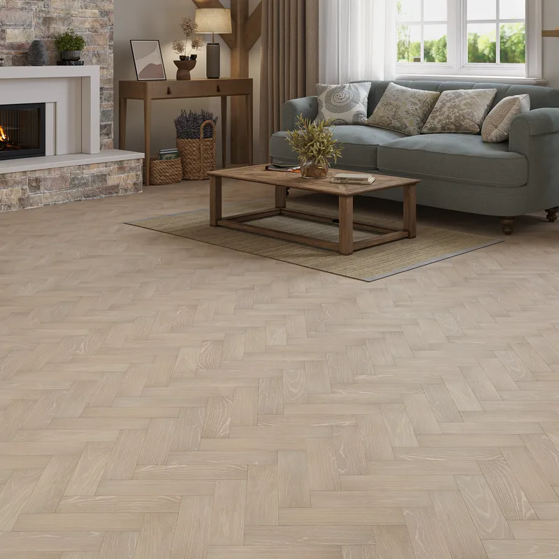 Wood Flooring Kent Select Herringbone 300 x 80 10/3mm Engineered Wood Flooring Drift Oak ESH103-6