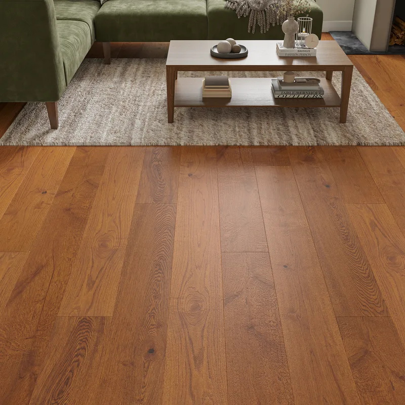 Wood Flooring Kent Rustic Plank 1900 x 190 14/3mm Engineered Wood Flooring Golden Foundry Oak ER1919143-3 - Image 3