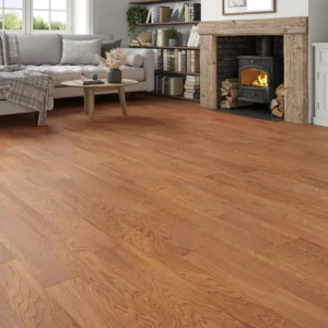 Wood Flooring Kent Rustic Plank RL x 125 14/3mm Engineered Wood Flooring Golden Vale Oak ERRL143S-5