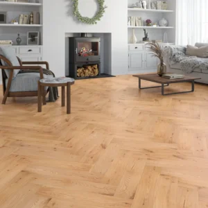 Wood Flooring Kent Select Herringbone 600 x 125 15/4mm Engineered Wood Flooring Hallway Oak ESH154L-2