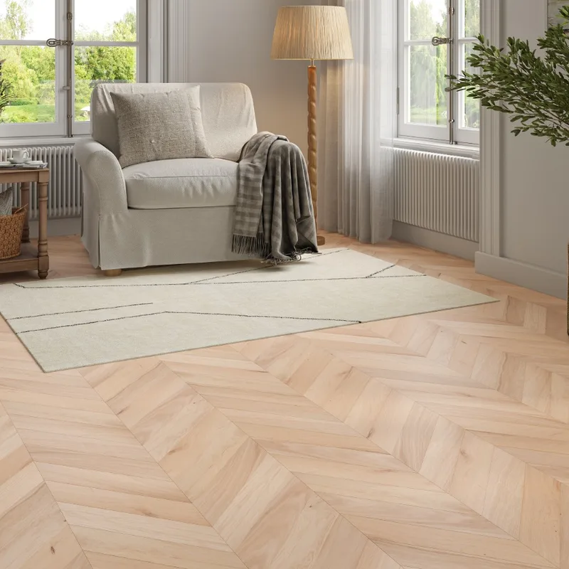 Wood Flooring Kent Select Chevron 510 x 90 14/3mm Engineered Wood Flooring Raw Studio Oak ESC143-1