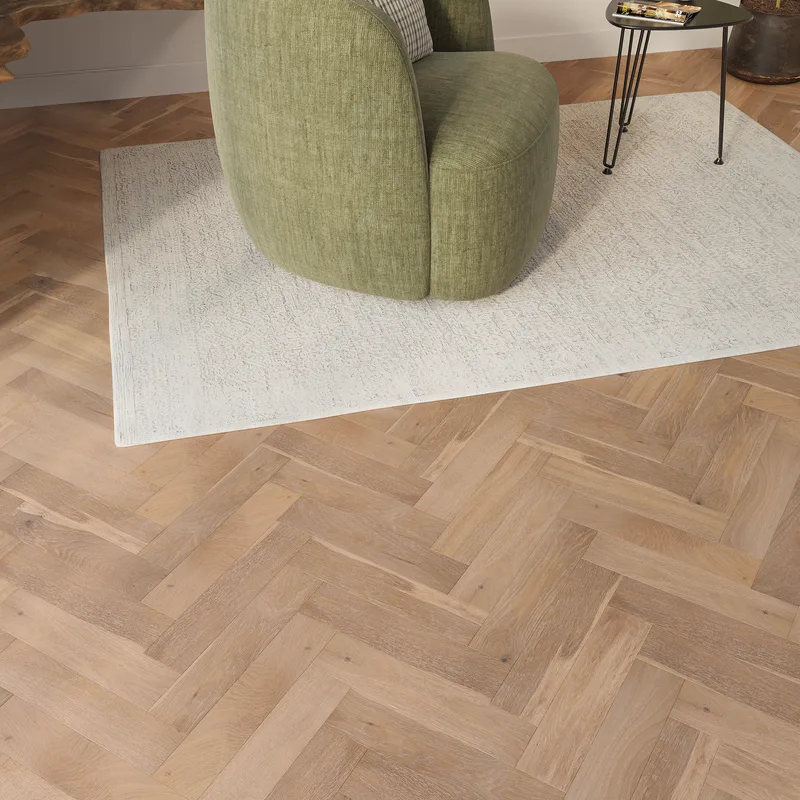 Wood Flooring Kent Select Herringbone 400 x 90 15/4mm Engineered Wood Flooring Smoke Drift Oak ESH154S-4 - Image 3