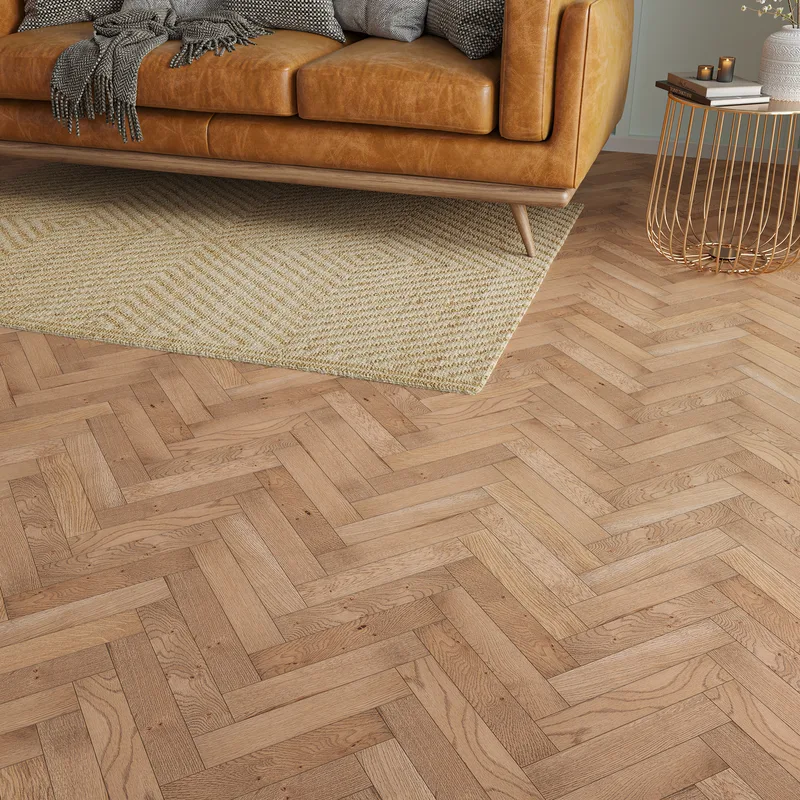 Wood Flooring Kent Select Herringbone 350 x 70 20/5mm Engineered Wood Flooring Smoked Hearth Oak ESH205-1 - Image 3