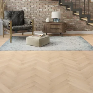 Wood Flooring Kent FSC Rustic Herringbone 350 x 70 10/2.5mm Engineered Wood Flooring Smoked Snow Oak EFRH1025-3