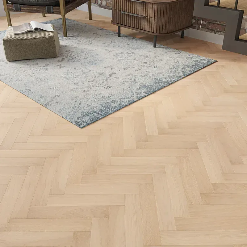 Wood Flooring Kent FSC Rustic Herringbone 350 x 70 10/2.5mm Engineered Wood Flooring Smoked Snow Oak EFRH1025-3 - Image 3