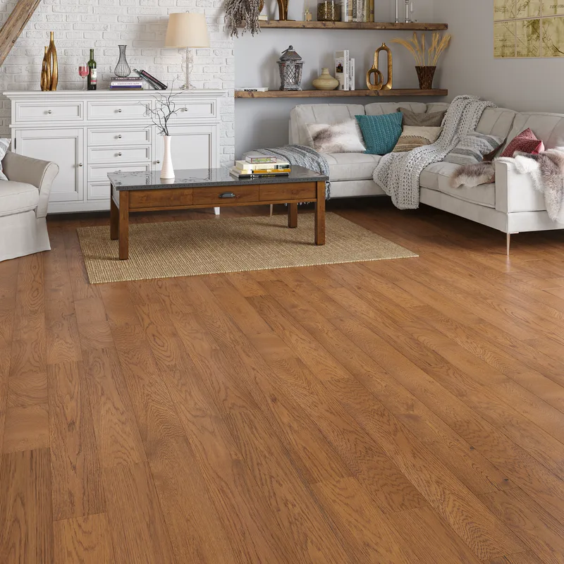 Wood Flooring Kent Rustic Plank RL x 150 14/3mm Engineered Wood Flooring Warm Ember Oak ERRL143M-2