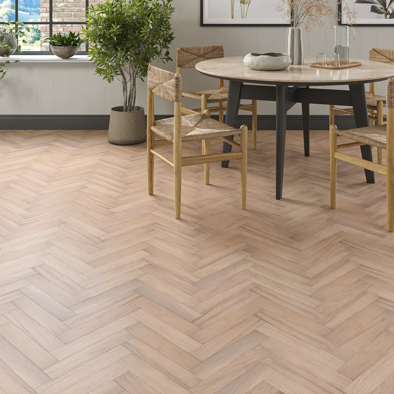 Wood Flooring Kent Select Herringbone 350 x 70 20/5mm Engineered Wood Flooring White Ember Oak ESH205-2