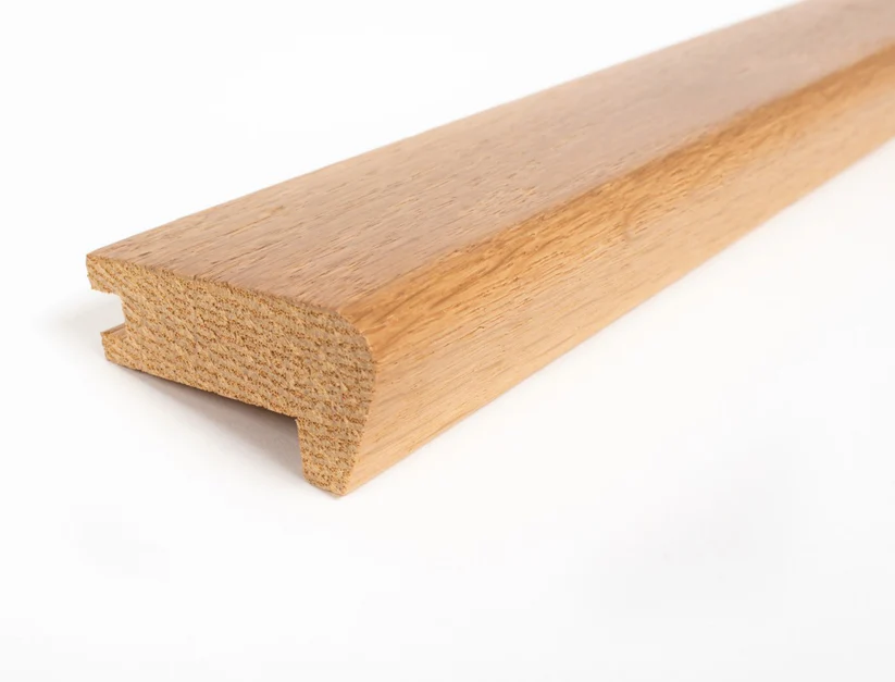 Wood Flooring Kent Real Wood Flooring Bullnose Stair Nosing Lacquered Oak 28 x 57 x 2400mm - Image 2