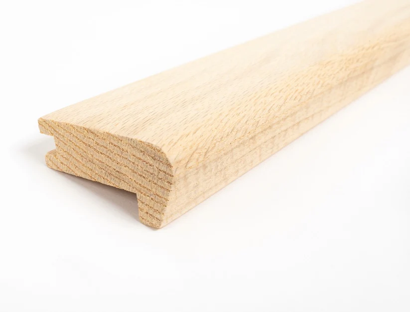 Wood Flooring Kent Real Wood Flooring Bullnose Stair Nosing Unfinished Oak 28 x 57 x 2400mm - Image 2