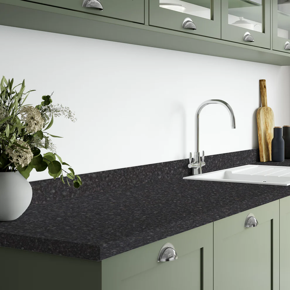 Wilsonart Laminate Worktops Black Atrium Postformed Worktop 3000 x 600 x 28mm