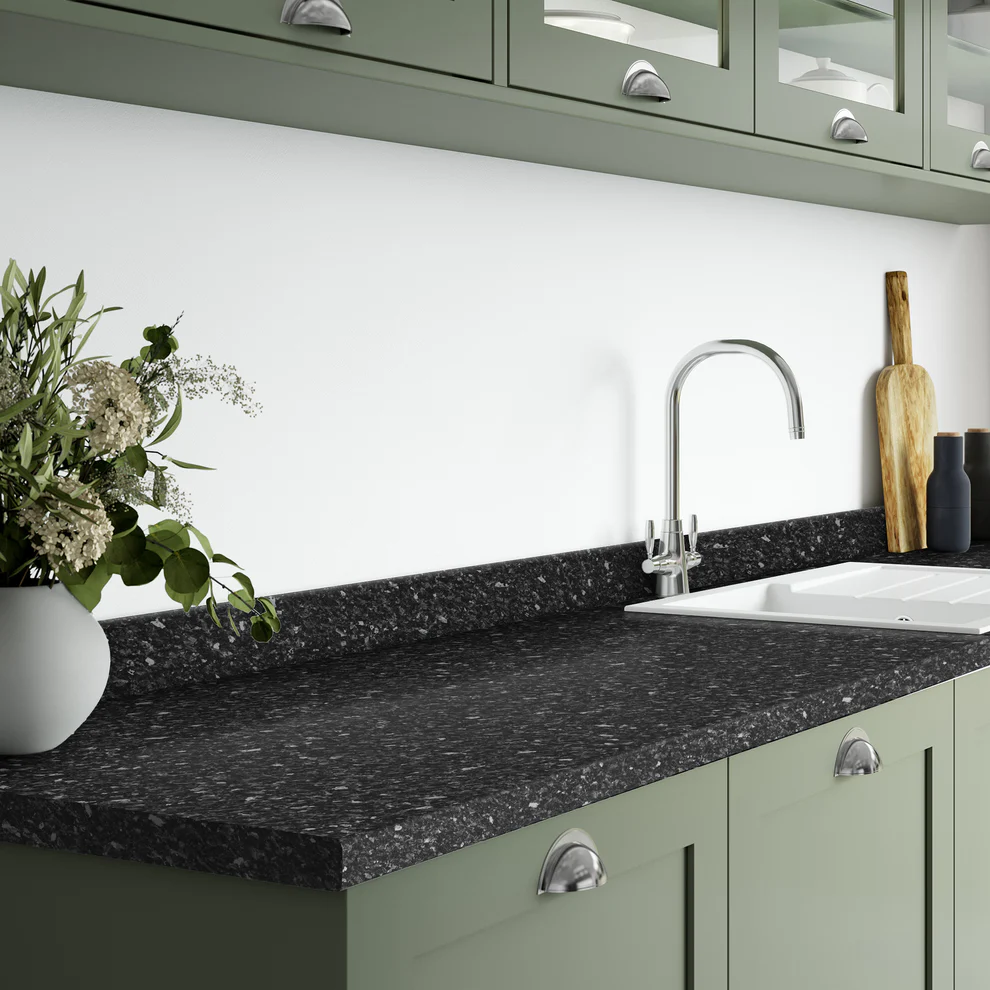 Wilsonart Laminate Worktops Black Slate Postformed Worktop 3000 x 600 x 38mm