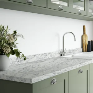 Wilsonart Laminate Worktops Marmo Bianco Postformed Worktop 3000 x 600 x 28mm