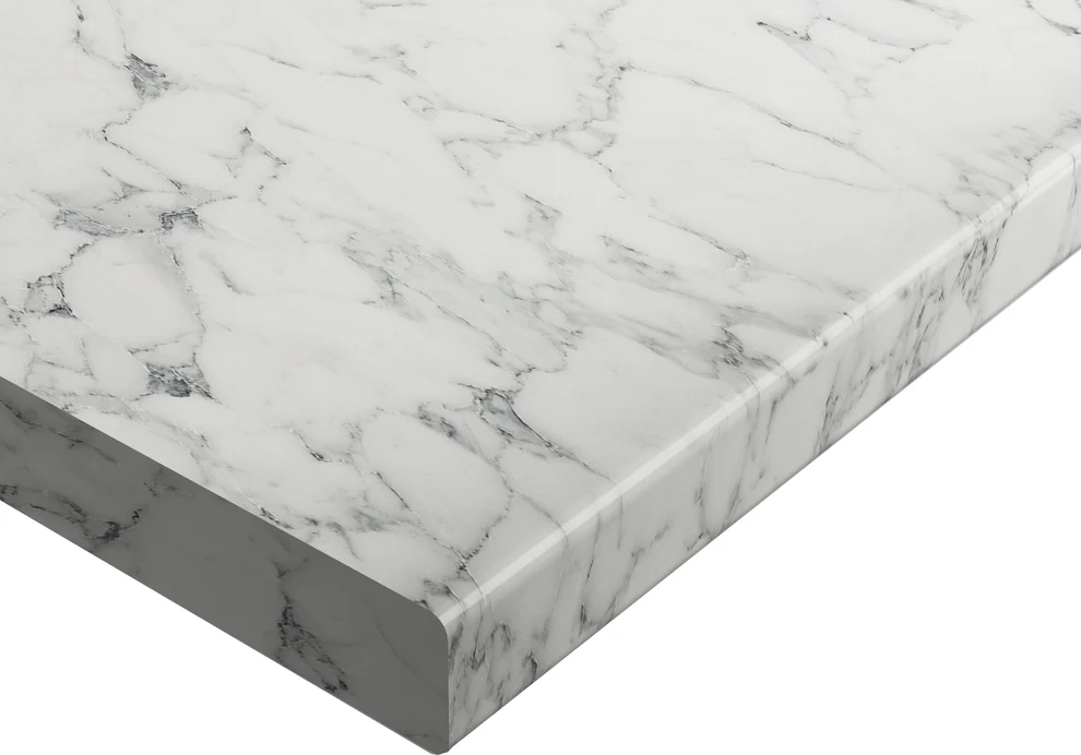Wilsonart Laminate Worktops Marmo Bianco Postformed Worktop 3000 x 600 x 28mm - Image 2