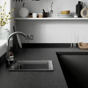 Wilsonart Laminate Worktops Midnight Granite Round Edge Upstand 3000 x 90 x 12mm