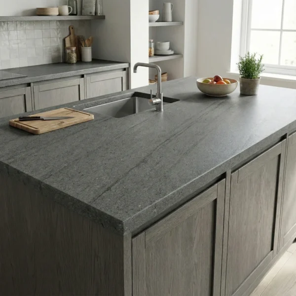 Buy Wilsonart Laminate Worktops Silver Granite Postformed Worktop 3000 ...
