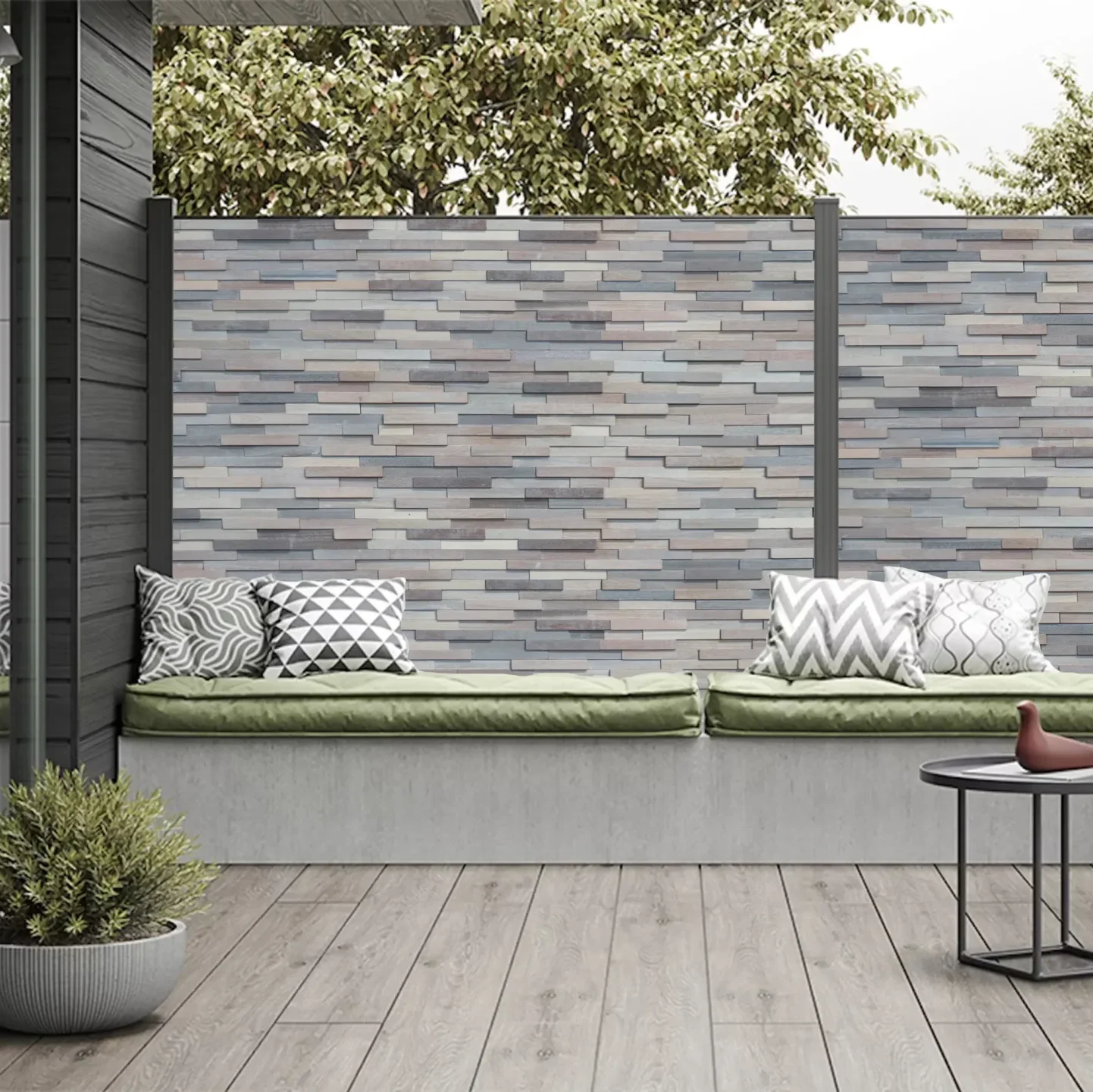 Tuscan 3D Wall Panel Smooth Silver Grey - Image 5