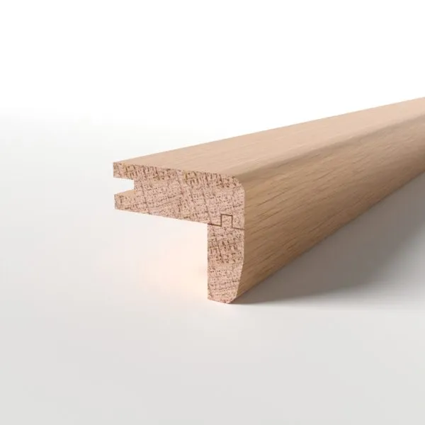 Woodpecker Real Wood Stair Nosing Tongue & Groove Stair Nosing (15mm) 0.9m Colour Matched Stain