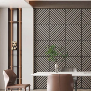 Tuscan Acoustic Wall Tile Chevron Misty Grey