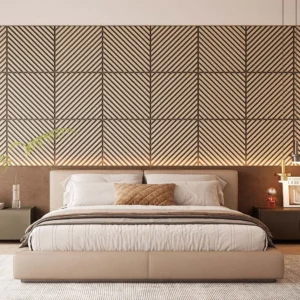 Tuscan Acoustic Wall Tile Chevron Natural Oak