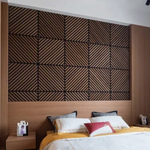 Tuscan Acoustic Wall Tile Chevron Walnut