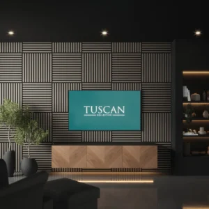 Tuscan Acoustic Wall Tile Smoked Oak