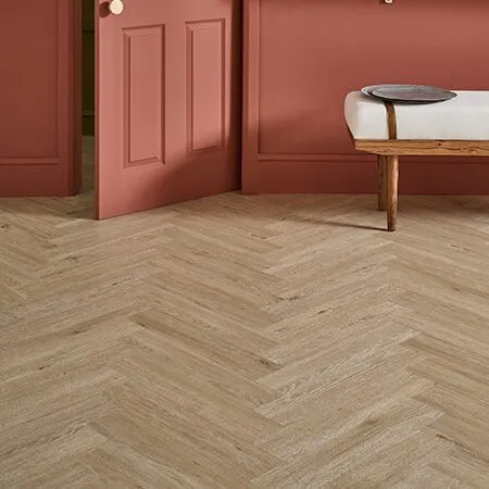 Woodpecker Weymouth 6mm Rigid Core LVT Floor Almond Oak Herringbone