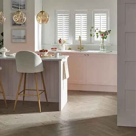 Woodpecker Weymouth 6mm Rigid Core LVT Floor Shorewood Oak Herringbone