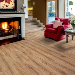 Elka Country Oak 8mm laminate flooring shown in a room setting
