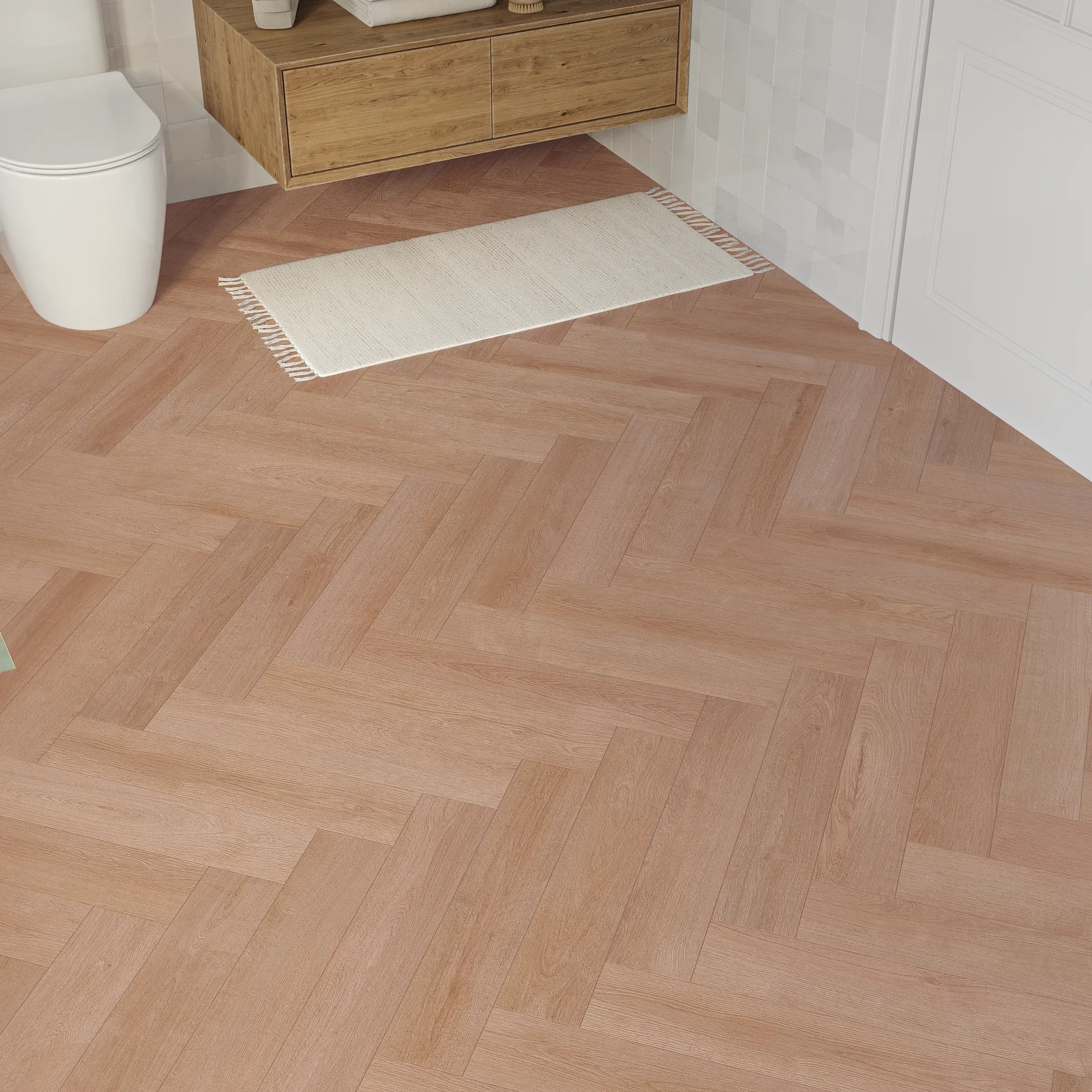 Wood Flooring Kent Jevington Brushed Oak 8mm Herringbone Luxury Vinyl Flooring